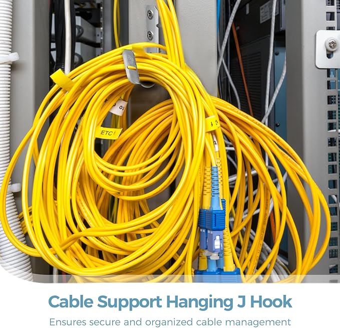 OMISTAR 50 PCS Cable Support J Hooks, 3/4 in Cable Management Brackets - Image 3