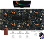 Cute Dark Floral Desk Mat Vintage Flowers Plant Mouse Pad XXL Large Extended - Image 3