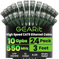 GearIT Cat 6 Ethernet Cable Cat6 Network Patch, Snagless Cord, Internet by GEARit