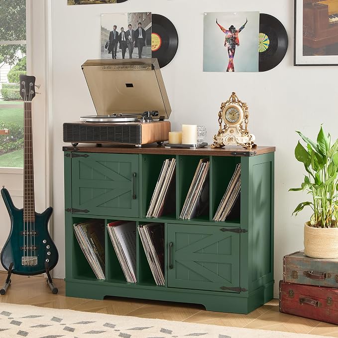 Large Record Player Stand with Vinyl Storage Up to 450 Albums, 39 Inch - Image 5