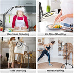 LUXSURE Ring Light Tripod for iPhone, Overhead Camera Mount - Image 2