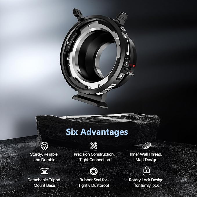 VILTROX PL-E Lens Adapter, Lens Converter Ring Camera Lens Mount Adapter Ring - Image 2