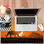 Large Mouse Pad Lion Silhouette Gaming Desk Pad Computer Keyboard Non-Slip - Image 6