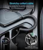 USB Type C to Lightning Cable 3FT 2Pack, Coiled iPhone Charger Fast Charging - Image 6
