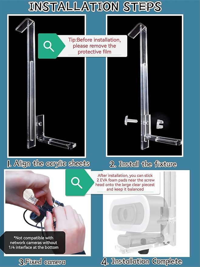 Webcam Mount for Monitor, 1/4" Screw - Image 5