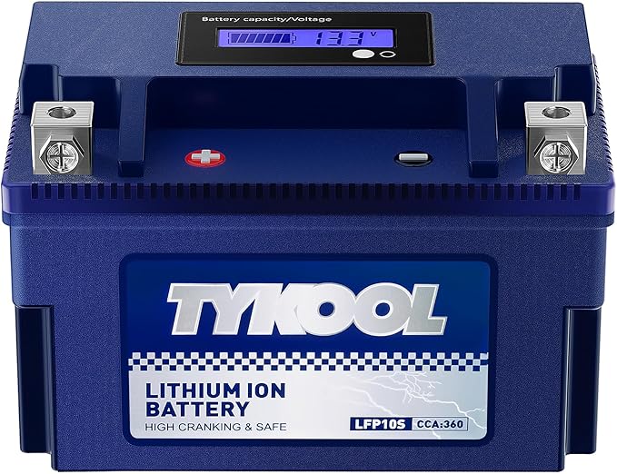 TYKOOL YTZ10S 12V 6Ah, 3X Cranking Amps, 5X Life, High Performance Lithium by TYKOOL