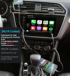iPhone Charger Cable for Car, Coiled Lightning Cable 2 Pack Lightning Cord - Image 3