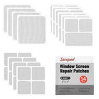 14 Sheets Window Screen Patches Repair Kit, Strong Adhesive Fiberglass Quick by Secopad