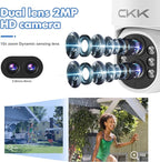 【Dual Wi-Fi, 2MP+2MP Dual Lens】 2K Security Camera System - Image 3