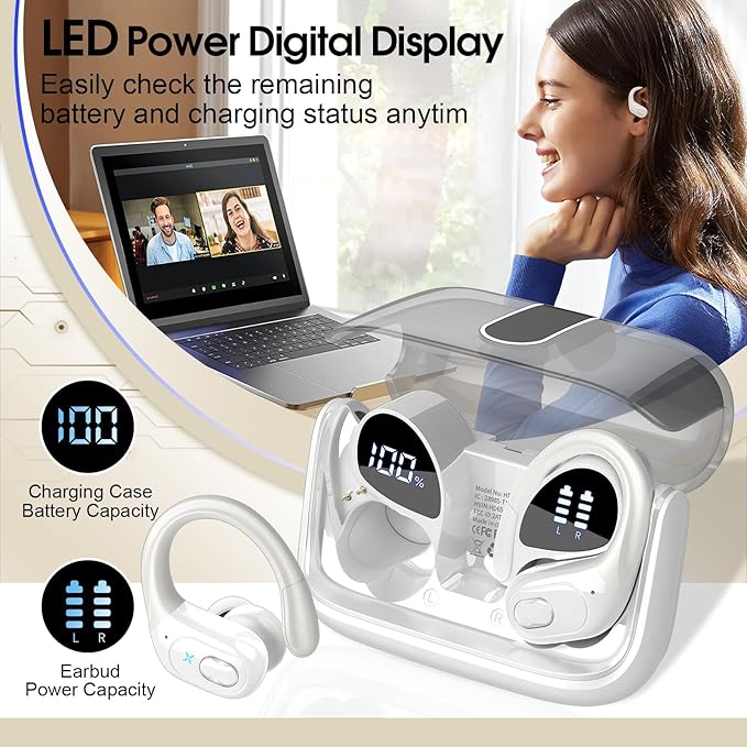 Wireless Earbuds 75hrs Bluetooth 5.4 Headphone Sport, 2026 Bluetooth Earbuds - Image 5