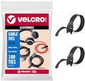 VELCRO Brand Reusable Cable Ties, 100 Pack 6 Inch Cable Management Ties by VELCRO%C2%AEBrand