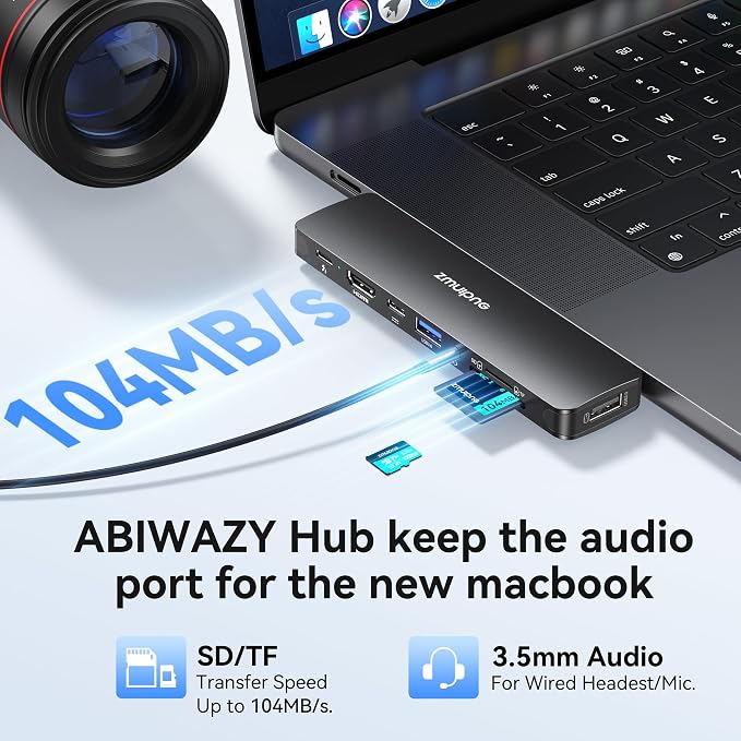 USB C Hub Adapter for MacBook Pro Air 2025-2016 Docking Station for MacBook M4 - Image 7