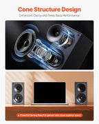 VEVOR Passive Bookshelf Speaker, Book Shelf Stereo Speakers - Image 3