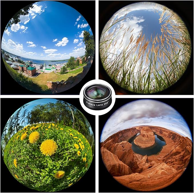 Phone Camera Lens, 198 Fisheye Lens + 120 Super Wide-Angle Lens + 20x Macro - Image 5