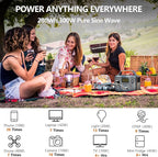 ALLWEI Portable Power Station 300W, 280Wh Solar Generator - Image 2