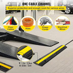 Happybuy 4 Pack of 1-Channel Rubber Cable Protector Ramps Heavy Duty 18000Lbs - Image 3