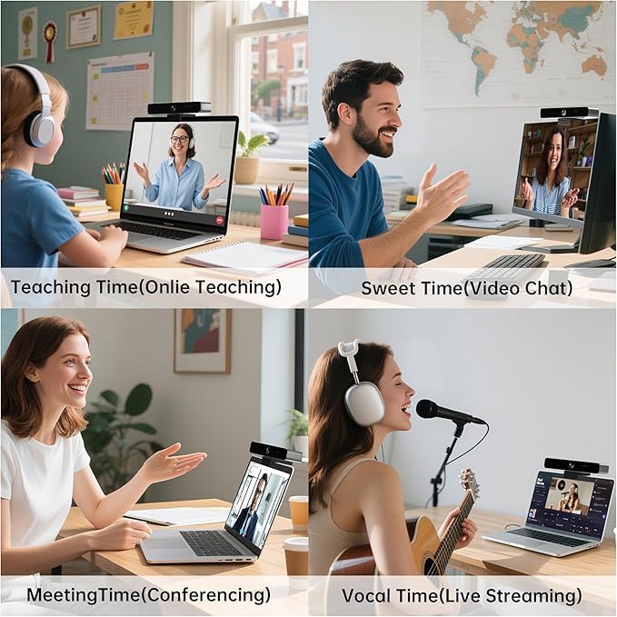 HORION 4K Webcam with Microphone, Auto Framing Camera - Image 8