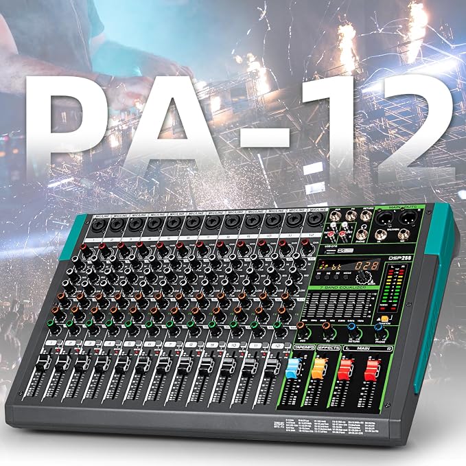 Depusheng PA12 Professional Audio Mixer Sound Board Console Desk System - Image 2