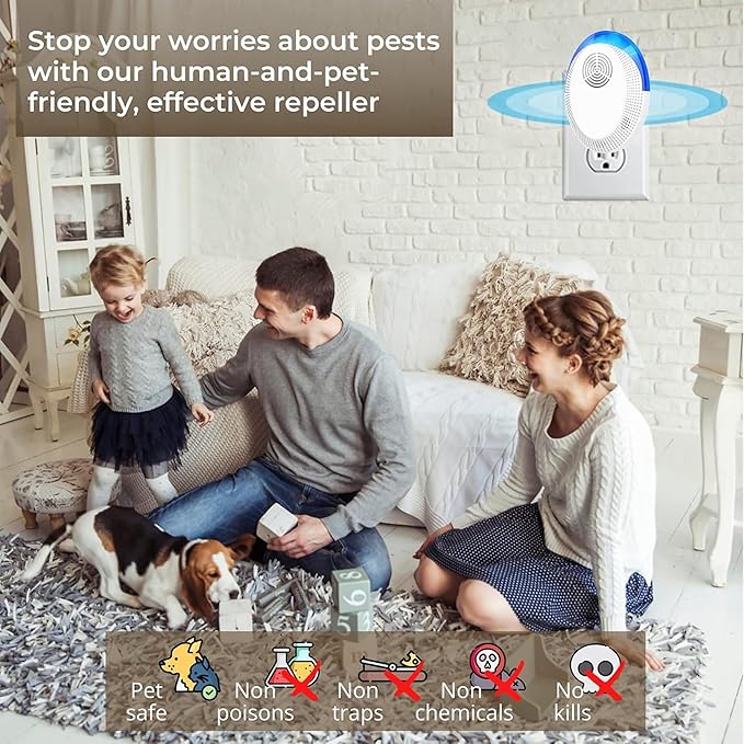 Ultrasonic Pest Repeller Mice Repellent Indoor Pest Repellent Ultrasonic Plug in - Image 5