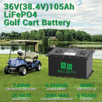36V 105Ah LiFePO4 Golf Cart Battery, Built-in Smart 200A BMS, - Image 2