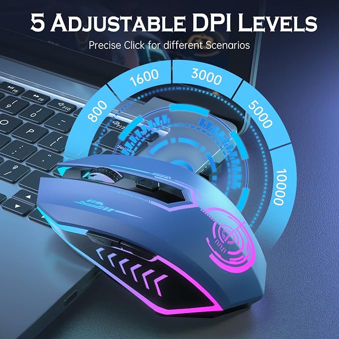 UHURU Gaming Mouse, Wireless Gaming Mouse - Image 2