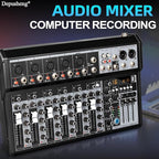 Depusheng Professional Audio Mixer, 7 Channel Audio Interface Sound Board - Image 8