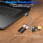 USB-C to USB 3.0 Adapter 4 Pack, Nylon Braided Type-C 3.1 OTG Cable USB C Male - Image 3