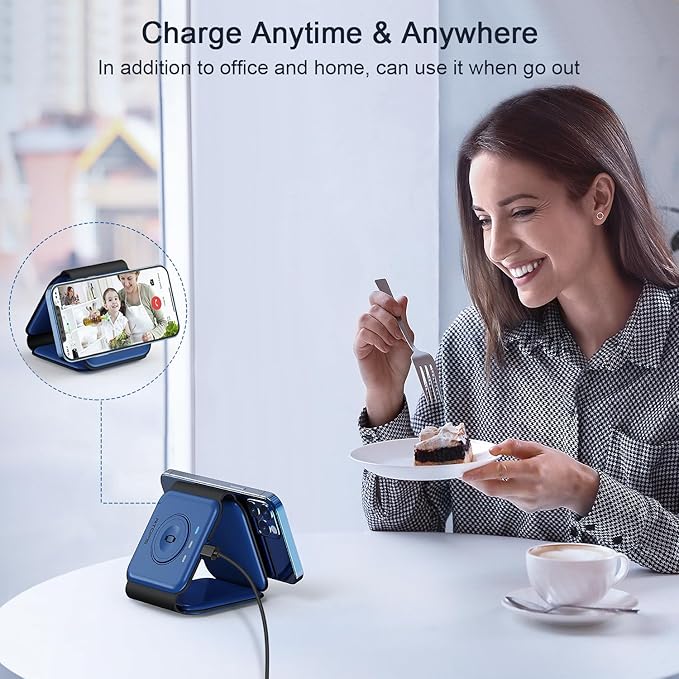 Wireless Charger 3 in 1, RTOPS Magnetic Travel Wireless Charging Station - Image 6
