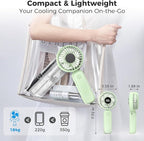 Portable Handheld Fan, 5000mAh Rechargeable Battery, Max 15H Cooling, 4 Speeds - Image 6
