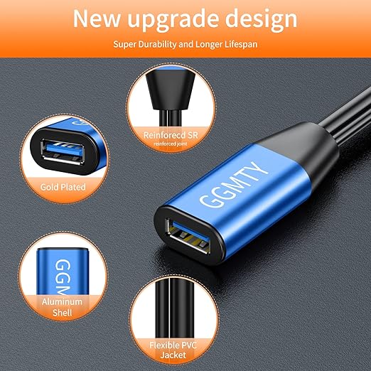 USB 2.0 Type A Male to A Female Active Repeater Extension Cable 30ft, High - Image 7