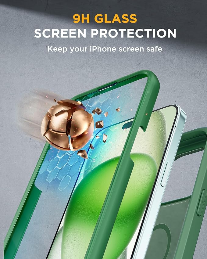 Miracase Glass Series for iPhone 15 Case Full-Body Magnetic Case - Image 6