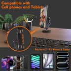 Universal Magnetic Tablet Holder 360°Adjustable 7.7" Aluminum Heavy Duty Arm - Image 6