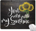 Sunflower 'You Are My Sunshine' Black Wood Gaming Mouse Mat by DUADELI
