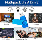 2GB USB 2.0 Flash Drive 10 Pack Nicepicten Pendrive Swivel Thumb Drives Jump - Image 8