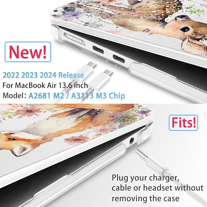 Mektron for 2025 M4 MacBook Air 13.6 Inch A3240 Case Fits 2023 A2681 M2 2024 - Image 2
