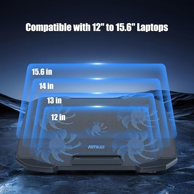 AIMIUZI Laptop Cooling Pad Laptop Cooler Stand, Laptop Fan Cooling Pad - Image 5