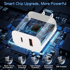 Dual Port A/C Charger for iPhone 16 15, Double A/C iPhone 16 15 Charger Fast - Image 4