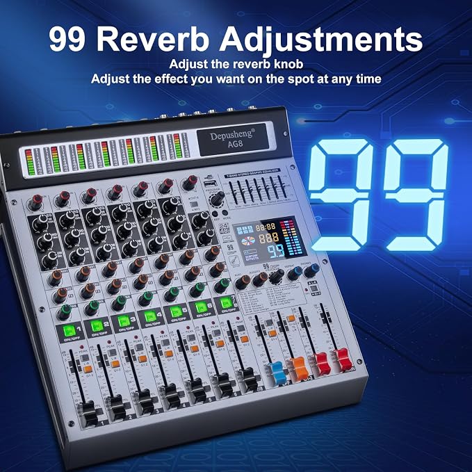 Depusheng AG8 Professional audio mixer 8 Channel - Image 6