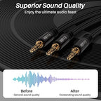 1/8 Inch TRS Stereo Y Splitter Cable 6FT, 3.5mm Male to 2-Male Y-Splitter - Image 6