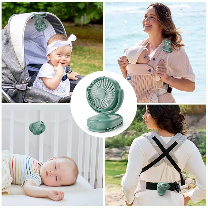 Momcozy Portable Fan with Clip | 4-Speed Mini-Fan - Image 4