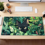 Black Cat Mouse Pad Cute Gaming Mousepad XL Kawaii Computer Mat 31.5 x 15.7 in - Image 6