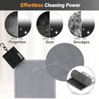 2 Sided Glasses Cleaner & Polishing Cloths, Portable Eye Glass Cleaning Cloths - Image 4