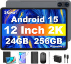 Tablet 12 inch Android 15 Tablets, 24GB（8+16）RAM+256 Storage, Android Tablet by Unknown