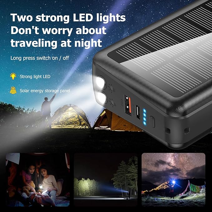 Portable Charger with Built in Cable and Wall Plug 50000mAh PD30W Fast Charging - Image 3