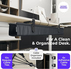 Ascrono Original No Drill Under Desk Cable Management Tray 27.3" - Image 5