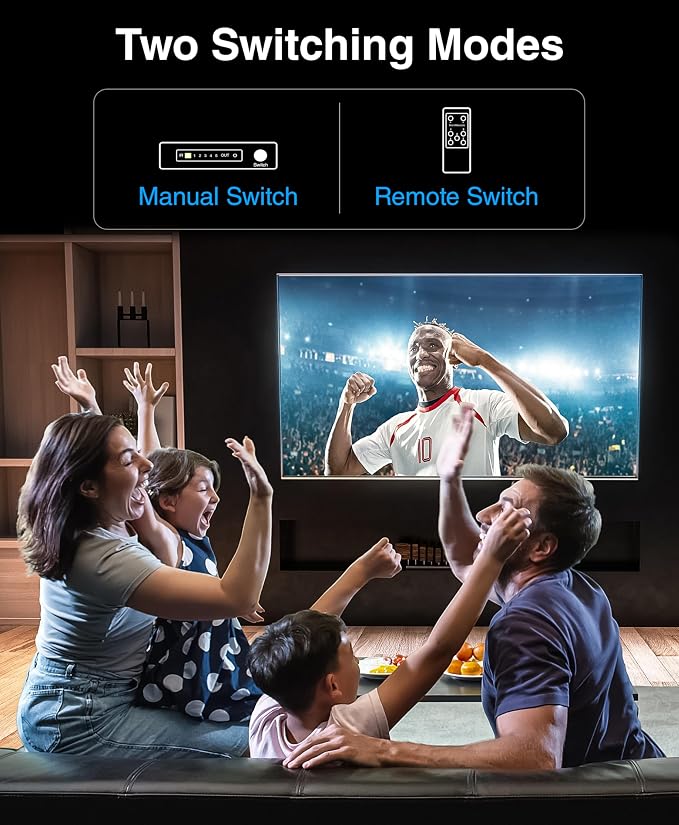 BlueRigger 4K HDMI Switch 5 in 1 Out – Compatible - Image 4