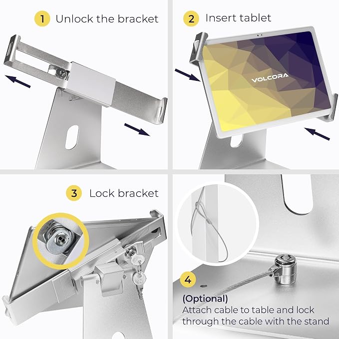 Volcora Anti-Theft Tablet Stand iPad Security Holder - Image 5