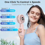 Portable Handheld Fan, 5000mAh Rechargeable Battery, Max 15H Cooling, 4 Speeds - Image 3