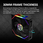 GAMDIAS AEOLUS P2-1203 120mm ARGB PWM Fan, Include Reverse Fan Blade x3 & - Image 7