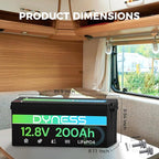 12V 200Ah PLUS LiFePO4 Battery, Max. 2560Wh Power, 12.8V LiFePO4 Battery - Image 8
